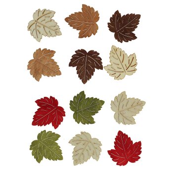 Herbstblätter aus Holz 4 cm in unterschiedlichen...