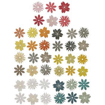 Streublumen aus Holz 4 cm in verschieden Farbsortierungen...
