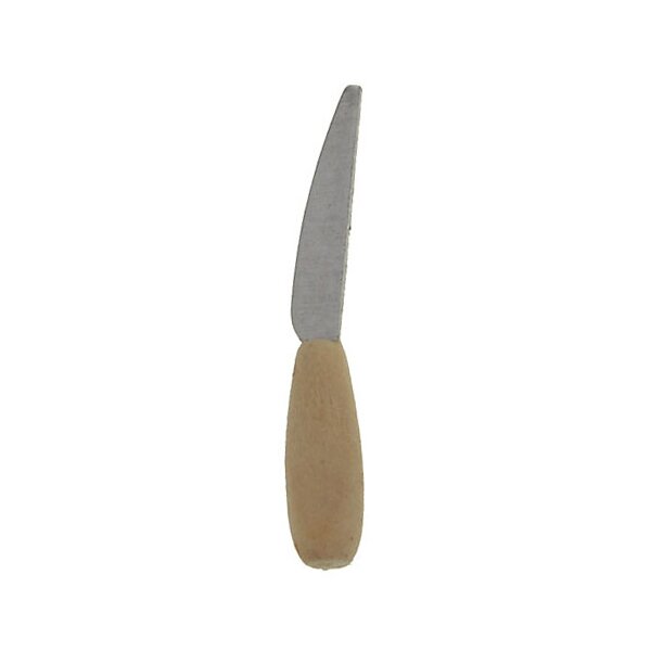 Mini Messer 3,2 cm Essbesteck für die Puppenstube mit Holzgriff