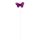Federschmetterling lila 5 cm mit Draht