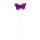 Federschmetterling lila 7 cm mit Draht