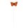 Federschmetterling orange 7 cm mit Draht