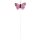 Federschmetterling rosa 7 cm mit Draht