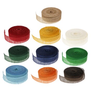 Juteband 50 mm in mehreren Farben verfügbar