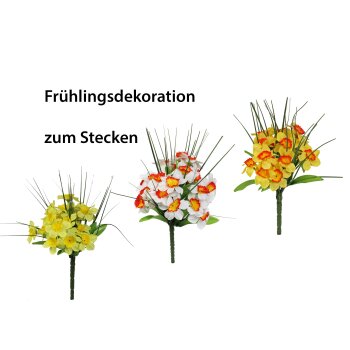 Deko-Narzissen Busch mit Isolepsis-Gras 21 cm in verschiedenen Farben lieferbar