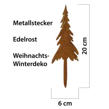 Roststecker als Tannenbaum 20 cm