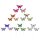 Deko-Schmetterlinge Ton-in-Ton 9 cm am Draht 3er-Set in verschiedenen Farbsortierungen lieferbar