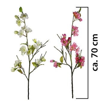 Japanischer Kirschblütenzweig 70 cm in verschiedenen Blütenfarben künstliche Kirschblüten-Zweige