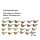 Deko-Vögel aus Holz 4 cm 6 Stück in unterschiedlichen Farbsortierungen Holzstreu Bastelvögel Mini-Vögel