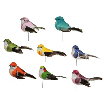 Deko-Vögel mit Federn - in verschiedenen Farben und...