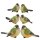 Deko-Vogel aus Polystone grün-gelb-weiss in unterschiedlichen Größen - Stückpreis