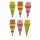 Schultüten-Streu aus Holz in bunten Farben 6,5 cm - kleine Zuckertüten zum Schulanfang