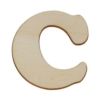 Holzbuchstaben 5 cm natur C