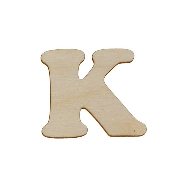 Holzbuchstaben 5 cm natur K