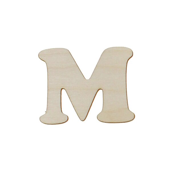 Holzbuchstaben 5 cm natur M