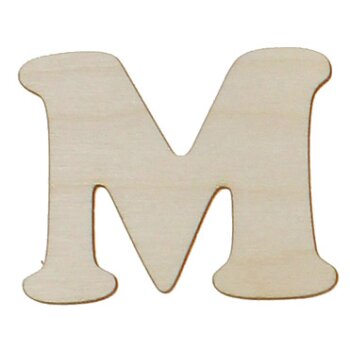 Holzbuchstaben 5 cm natur M