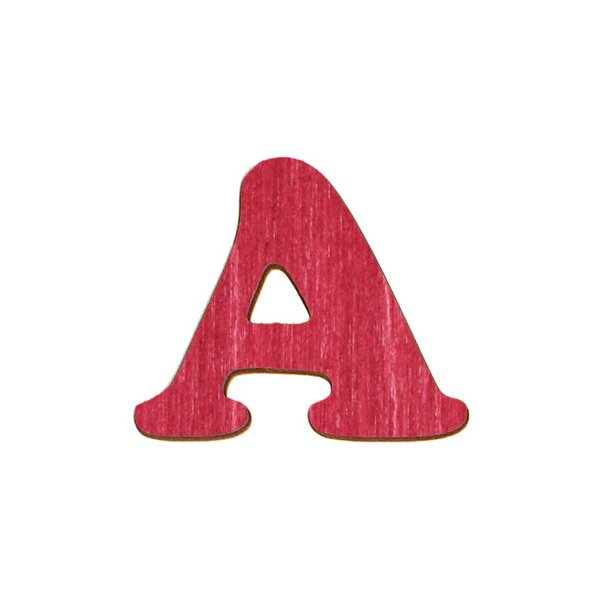 Holzbuchstaben 5 cm rot A