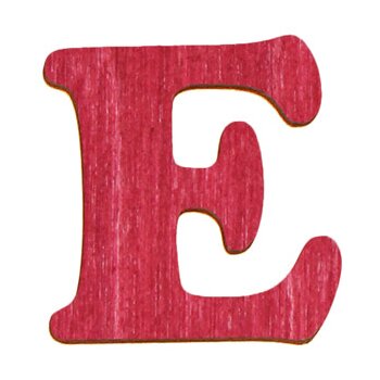 Holzbuchstaben 5 cm rot E