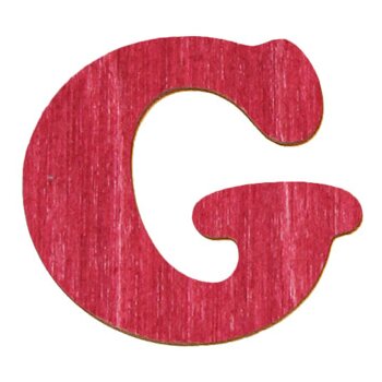 Holzbuchstaben 5 cm rot G