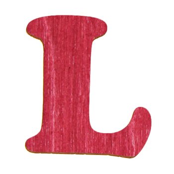 Holzbuchstaben 5 cm rot L