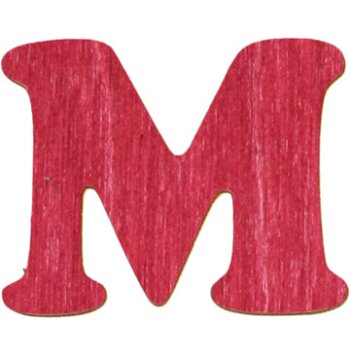 Holzbuchstaben 5 cm rot M