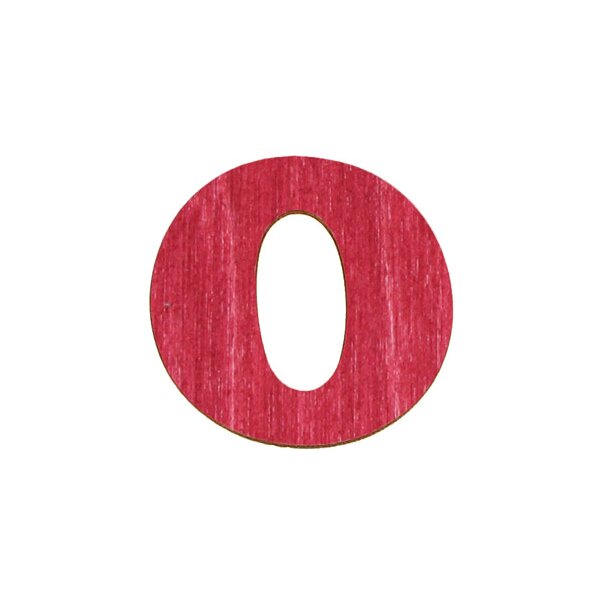 Holzbuchstaben 5 cm rot O