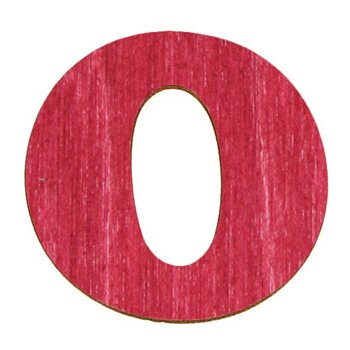 Holzbuchstaben 5 cm rot O
