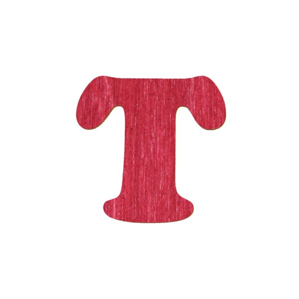 Holzbuchstaben 5 cm rot T