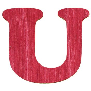 Holzbuchstaben 5 cm rot U