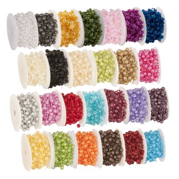 Perlenband Round Beads in 27 verschiedenen Farben lieferbar