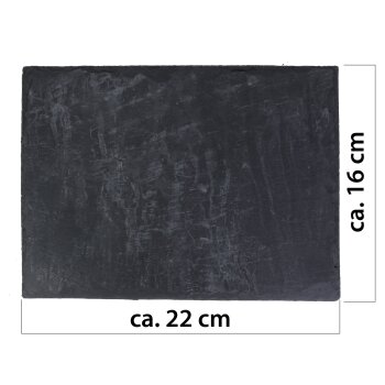 Schieferplatte rechteckig 22 x 16 cm mit rauher Kante Schiefertafel Schiefertablett