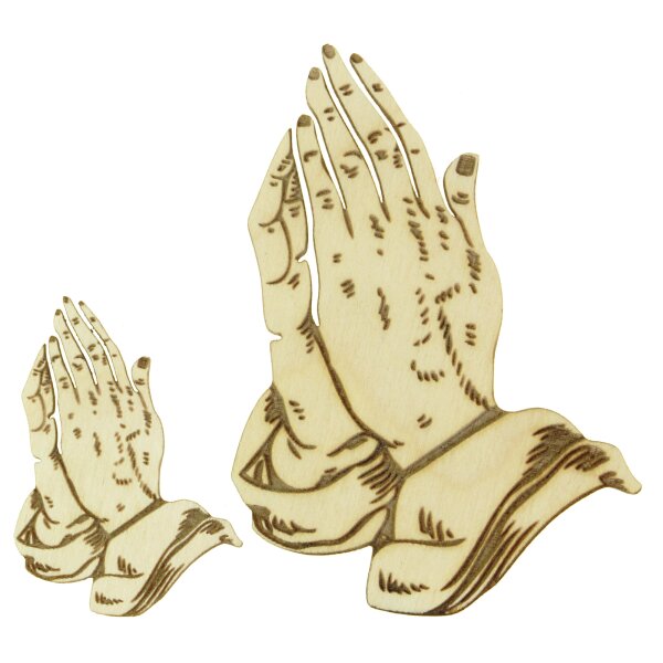 Holzhände - für Geschenke und Tischdekoration - betenden Hände