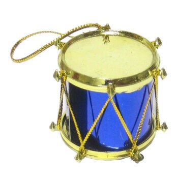 Deko-Trommel 3,5 cm blau-gold
