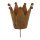 Kerzenhalter rostige Krone für Teelichter oder Stumpen zum Stecken 8cm