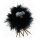 Deko-Vogel mit schwarzem Federkleid 14 cm Deko-Eule mit Federn