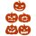 Streudeko Halloween-Kürbisse aus Filz 5 cm - in 5 Modellen sortiert - schwarz oder orange