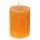 Rustickerzen 8 x 6 cm orange (safran)- rustikale, selbstlöschende Stumpenkerzen - Safe Candle - Sparpack