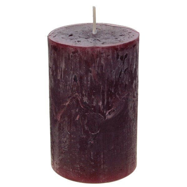 Rustickerzen 11 x 7 cm altrot - rustikale, selbstlöschende Stumpenkerzen - Safe Candle - Sparpack