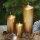 Stumpenkerzen metallic gold 15 cm x 6 cm Sparpack - Safe Candle