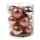Glaskugeln Farbmischung Poesie (rosa-silber) 3 cm 12teilig Weihnachtsdeko Baumschmuck