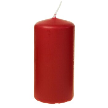Stumpenkerze karminrot H 10cm x Ø 5cm - Safe Candle