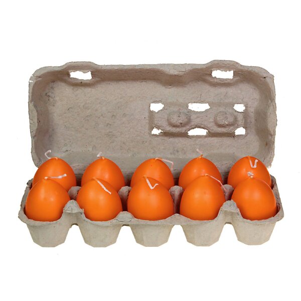 Eierkerzen mandarin 6 cm hell-orange Osterei-Kerzen Stückpreis