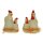 Keramikfigur Hühnermutter mit Kind sortiert 10 cm Stückpreis