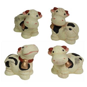 Lustige Kühe aus Keramik 6-8 cm 4er-Set