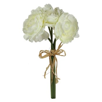 Ranunkel-Bund mit 5 Ranunkel-Blüten creme 25 cm