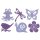 Holzstreu Frühjahrsmix lila-violett 3,5cm-4cm 6 Stück