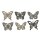 Holz-Schmetterlinge zum Basteln 4 cm Grau-Mix Großpackung 54 Stück