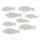 Fische aus Holz weiss 4,5+5,5 cm 8 Stück Streudeko zum Basteln