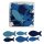 Streudeko Holzfische blau gemischt 5-6 cm Großpackung 72 Stück