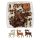 Streudeko Hirsche aus Holz natur-braun 3,5 cm Großpackung 72 Stück Holz-Hirsche Streudeko